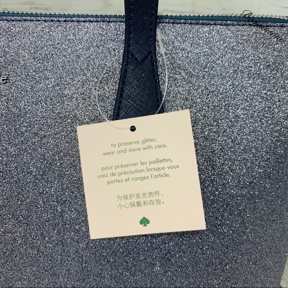 - Holiday Dusk Navy Kate spade joeley Tote Glitter - Picture 8 of 8